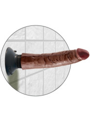 DILDO VIBRADOR REALISTA MARRÓN 20CM KING COCK DE LA MARCA KING COCK