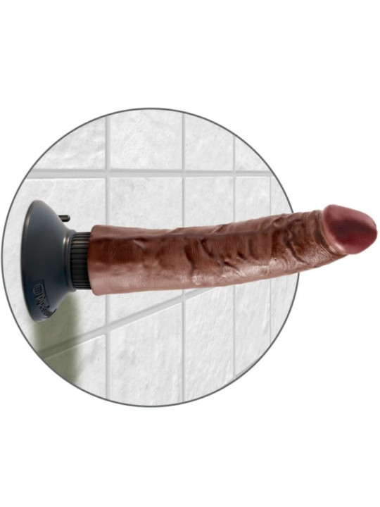 DILDO VIBRADOR REALISTA MARRÓN 20CM KING COCK DE LA MARCA KING COCK