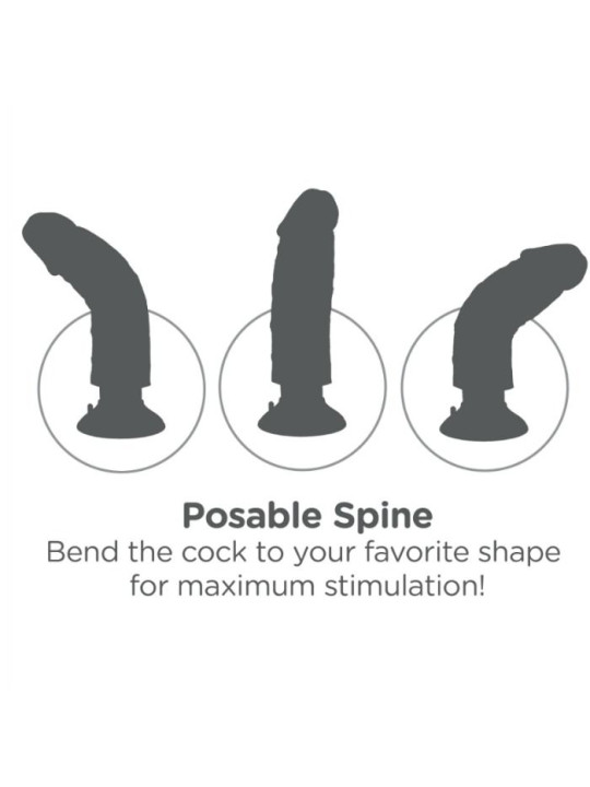 DILDO VIBRADOR REALISTA MARRÓN 20CM KING COCK DE LA MARCA KING COCK