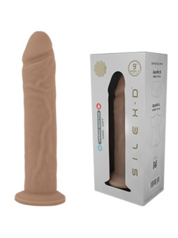 DILDO REALISTA SILICONA LÍQUIDA TERMORREACTIVO 22.8 CM DE LA MARCA SILEXD