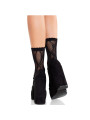 LEG AVENUE CALCETINES ENCAJE LAZO NEGRO TOBILLEROS SEXY DE LA MARCA LEG AVENUE HOSIERY