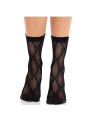 LEG AVENUE CALCETINES ENCAJE LAZO NEGRO TOBILLEROS SEXY DE LA MARCA LEG AVENUE HOSIERY