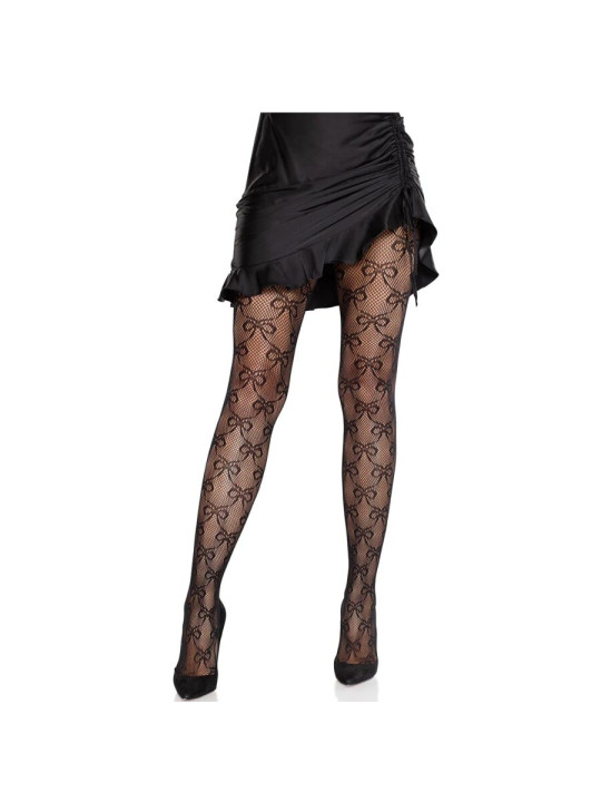 MALLAS DE RED CON LAZO NEGRO LEG AVENUE LENCERÍA SEXY DE LA MARCA LEG AVENUE HOSIERY