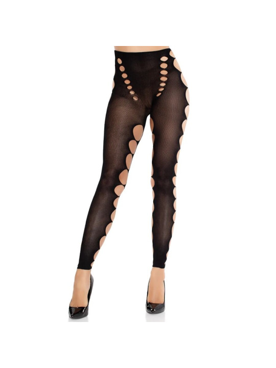 MEDIAS OPACAS SIN COSTURAS CON CORTES ESTRATÉGICOS NEGRO DE LA MARCA LEG AVENUE HOSIERY