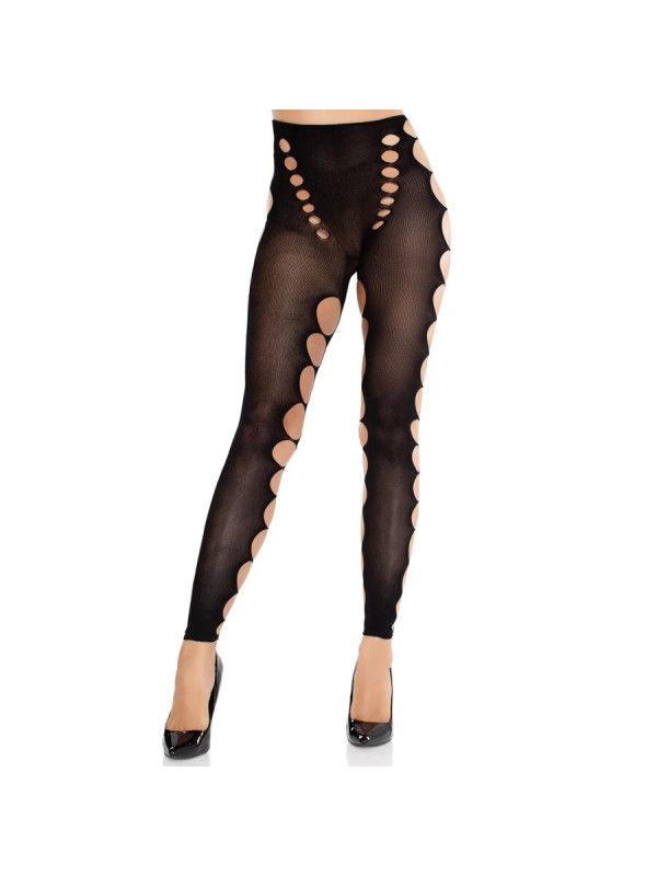 MEDIAS OPACAS SIN COSTURAS CON CORTES ESTRATÉGICOS NEGRO DE LA MARCA LEG AVENUE HOSIERY