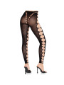 MEDIAS OPACAS SIN COSTURAS CON CORTES ESTRATÉGICOS NEGRO DE LA MARCA LEG AVENUE HOSIERY