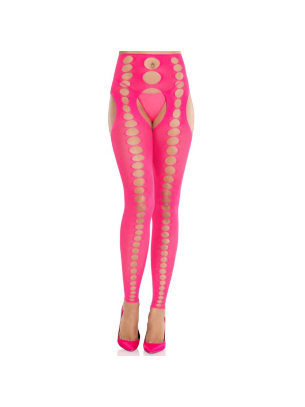 MEDIAS LIGUERO SIN TIRANTES ROSA NEÓN LEG AVENUE DE LA MARCA LEG AVENUE HOSIERY