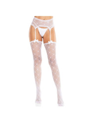 MEDIAS LIGUEROS CORAZONES BLANCO LEG AVENUE SENSUAL DE LA MARCA LEG AVENUE HOSIERY