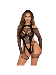 BODY ARNÉS REJILLA NEGRO CON LIGA AJUSTABLE LEG AVENUE DE LA MARCA LEG AVENUE TEDDIES