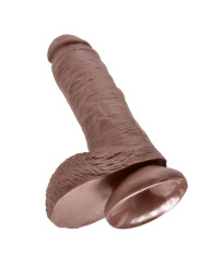 KING COCK PENE REALISTICO 20 CM MARRÓN PARA ARNES DE LA MARCA KING COCK