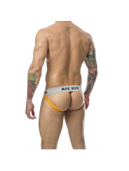SUSPENSORIO MOB JOCK CLÁSICO FRANJAS NARANJA TALLA S DE LA MARCA MOB