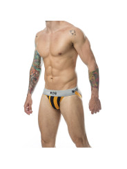 SUSPENSORIO MOB JOCK CLÁSICO FRANJAS NARANJA TALLA S DE LA MARCA MOB
