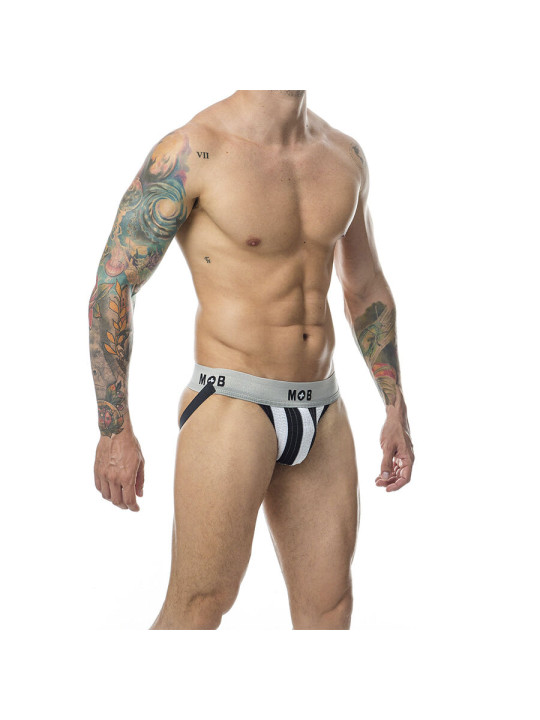 SUSPENSORIO MOB CLÁSICO FRANJAS BLANCO TALLA S DE LA MARCA MOB