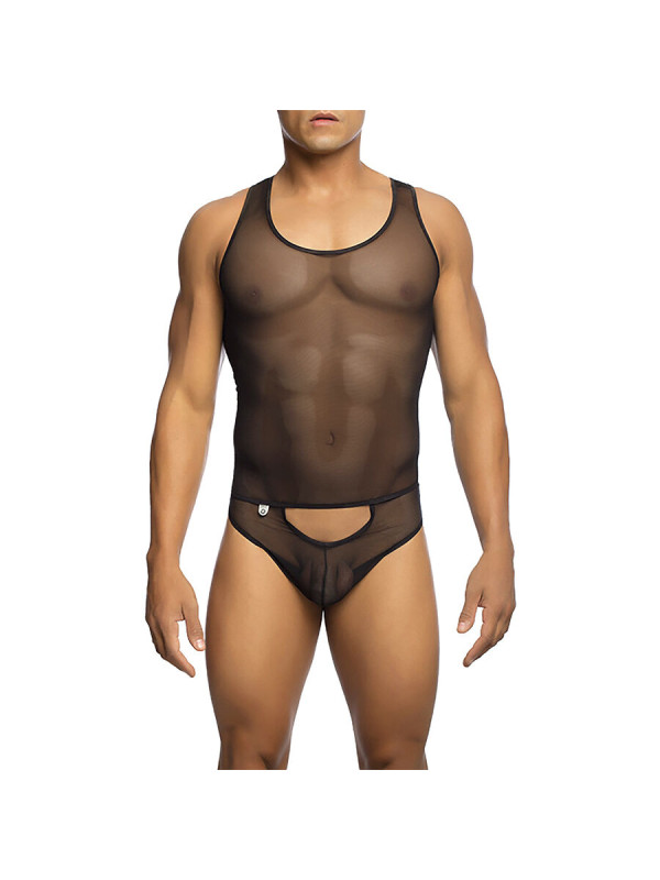 BODY TRANSPARENTE NEGRO MALLA SENSUAL TALLA S/M UNISEX DE LA MARCA MOB