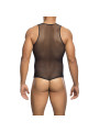 BODY TRANSPARENTE NEGRO MALLA SENSUAL TALLA S/M UNISEX DE LA MARCA MOB