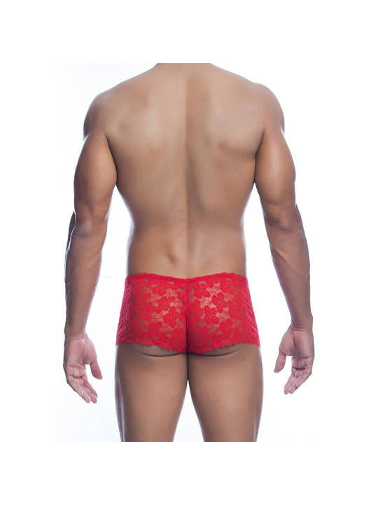 BOXER ENCAJE ROJO TALLA S/M LENCERÍA SENSUAL CÓMODA DE LA MARCA MOB