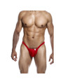 TANGA HOMBRE ROJO S BOLSA EXPUESTA ELEGANCIA DE LA MARCA MOB