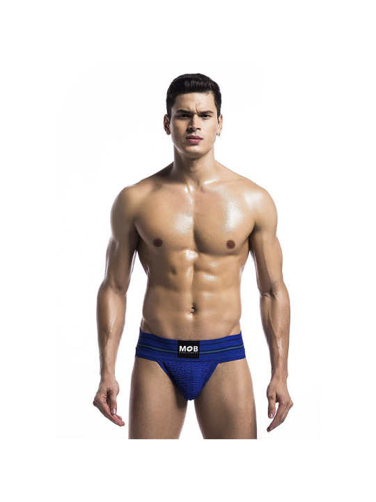 TANGA HOMBRE AZUL LICRA ELASTICO CONFORT SEXY TALLA S DE LA MARCA MOB