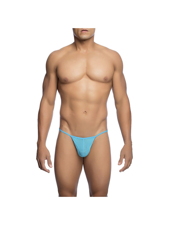 TANGA TRANSPARENTE MASCULINO TIPO T COLOR AQUA TALLA S/M DE LA MARCA MOB