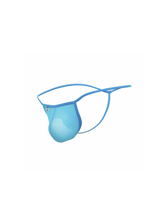 TANGA TRANSPARENTE MASCULINO TIPO T COLOR AQUA TALLA S/M DE LA MARCA MOB