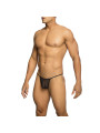 TANGA TRANSPARENTE TIPO T NEGRO LENCERÍA MASCULINA S/M DE LA MARCA MOB
