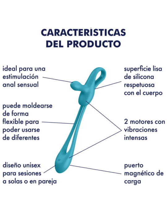 SATISFYER PLUG & PLAY 1 - VIBRADOR FLEXIBLE UNISEX DE LA MARCA SATISFYER RING