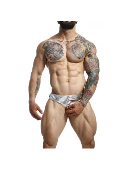 SUSPENSORIO ANILLO PENE CUERO SINTÉTICO PLATEADO TALLA ÚNICA DE LA MARCA MOB