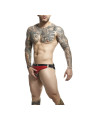 SUSPENSORIO JOCKSTRAP ROJO CON ANILLO Y TACHUELAS METÁLICAS DE LA MARCA MOB
