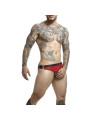 SUSPENSORIO JOCKSTRAP ROJO CON ANILLO Y TACHUELAS METÁLICAS DE LA MARCA MOB