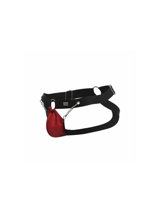 SUSPENSORIO ROJO CON CADENAS FETICHISTA TALLA ÚNICA DE LA MARCA MOB