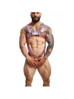 ARNÉS CRUZADO PENE PIEL SINTÉTICA CON ANILLO METÁLICO DE LA MARCA MOB