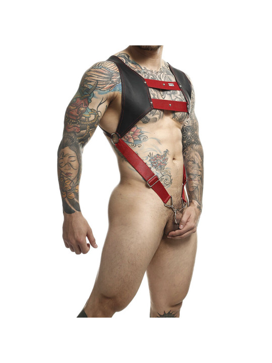 ARNÉS BONDAGE ROJO CON ANILLO METÁLICO TALLA ÚNICA DE LA MARCA MOB