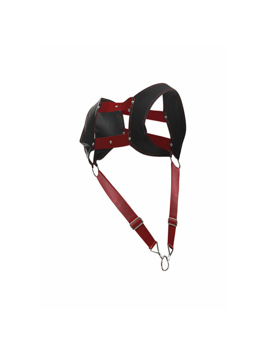ARNÉS BONDAGE ROJO CON ANILLO METÁLICO TALLA ÚNICA DE LA MARCA MOB