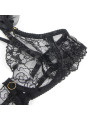 CONJUNTO LENCERÍA ENCAJE NEGRO CON LIGUERO TALLA S/M DE LA MARCA SUBBLIME SETS
