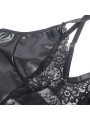 VESTIDO CUERO ENCAJE FLORAL NEGRO SEXY TALLA S/M DE LA MARCA SUBBLIME DRESSES