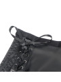 CONJUNTO LENCERÍA CUERO Y MALLA SUJETADOR FALDA NEGRO DE LA MARCA SUBBLIME SETS