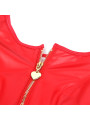 VESTIDO CUERO ROJO CORAZÓN CREMALLERA FRONTAL SEDUCCIÓN DE LA MARCA SUBBLIME DRESSES