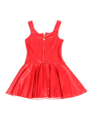 VESTIDO CUERO ROJO CORAZÓN CREMALLERA FRONTAL SEDUCCIÓN DE LA MARCA SUBBLIME DRESSES