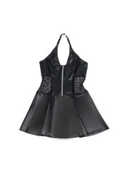 VESTIDO CUERO ENCAJE NEGRO AJUSTE PRECISO SUBBLIME S/M DE LA MARCA SUBBLIME DRESSES
