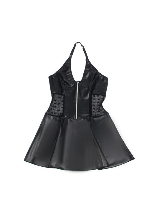 VESTIDO CUERO ENCAJE NEGRO AJUSTE PRECISO SUBBLIME S/M DE LA MARCA SUBBLIME DRESSES