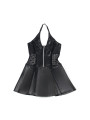 VESTIDO CUERO ENCAJE NEGRO AJUSTE PRECISO SUBBLIME S/M DE LA MARCA SUBBLIME DRESSES
