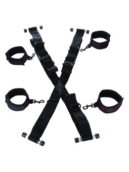 CALEXOTICS ESPOSAS PUERTA BONDAGE SUJECIÓN CRUZ ROJO NEGRO DE LA MARCA CALEXOTICS