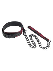 COLLAR BDSM AJUSTABLE CALEXOTICS SCANDAL NEGRO Y ROJO DE LA MARCA CALEXOTICS