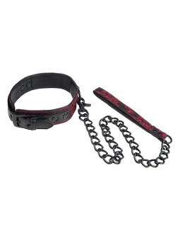 COLLAR BDSM AJUSTABLE CALEXOTICS SCANDAL NEGRO Y ROJO DE LA MARCA CALEXOTICS