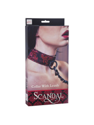 COLLAR BDSM AJUSTABLE CALEXOTICS SCANDAL NEGRO Y ROJO DE LA MARCA CALEXOTICS