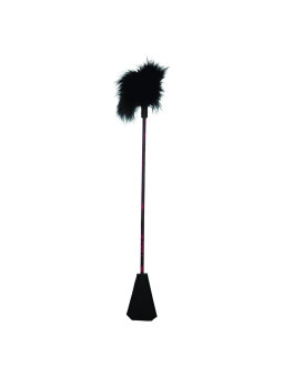 FUSTA DOBLE PLUMAS NEGRAS CALEXOTICS SCANDAL BDSM DE LA MARCA CALEXOTICS
