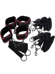 CALEXOTICS SCANDAL SET ATADURAS CAMA BONDAGE ROJO NEGRO DE LA MARCA CALEXOTICS