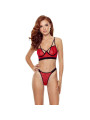 BIKINI PORIGELIA ROJO Y NEGRO TALLA S/M SEXY DE LA MARCA PASSION WOMAN SETS