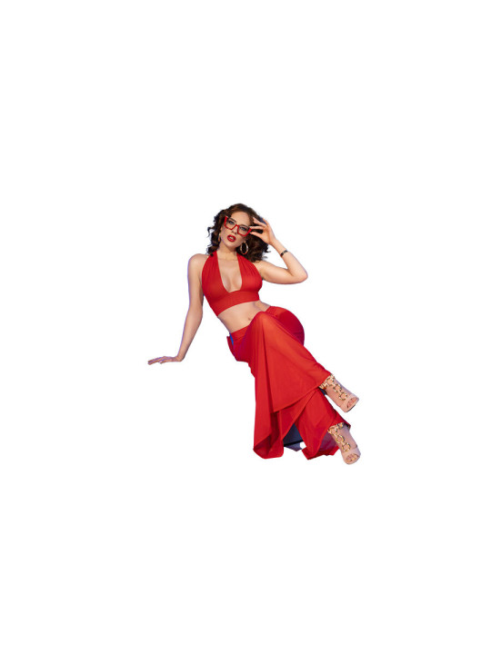 CONJUNTO LENCERÍA ROJO CHILIROSE TOP ATADO Y PANTALONES DE LA MARCA CHILIROSE SETS