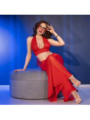 CONJUNTO LENCERÍA ROJO CHILIROSE TOP ATADO Y PANTALONES DE LA MARCA CHILIROSE SETS